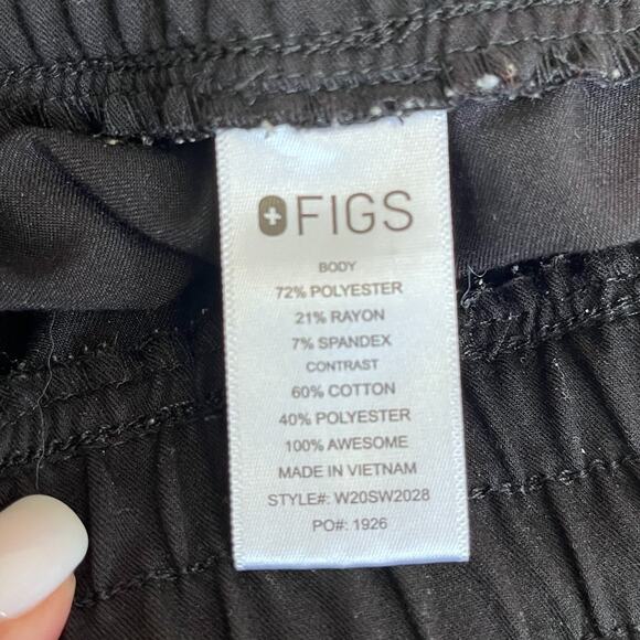 FIGS Zamora Technical Collection Womens Joggers Size S Black Scrubs Health Care - Picture 8 of 9
